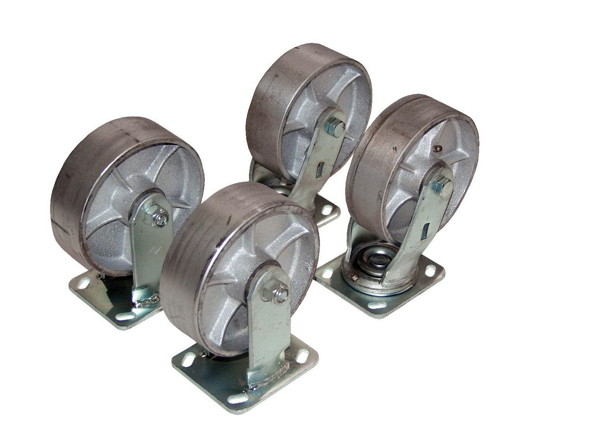 8"X2" SEMI-STEEL CASTER KIT 4800# CAP