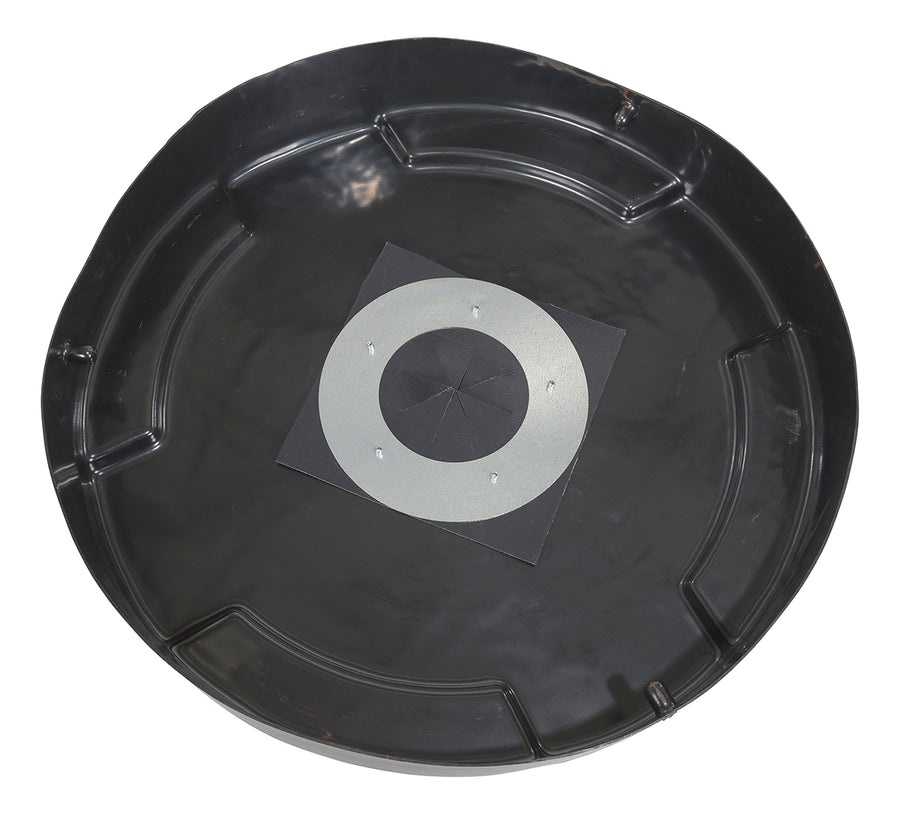 DRUM RECYC LID FLAP 55 GAL(CLOSED)BLACK