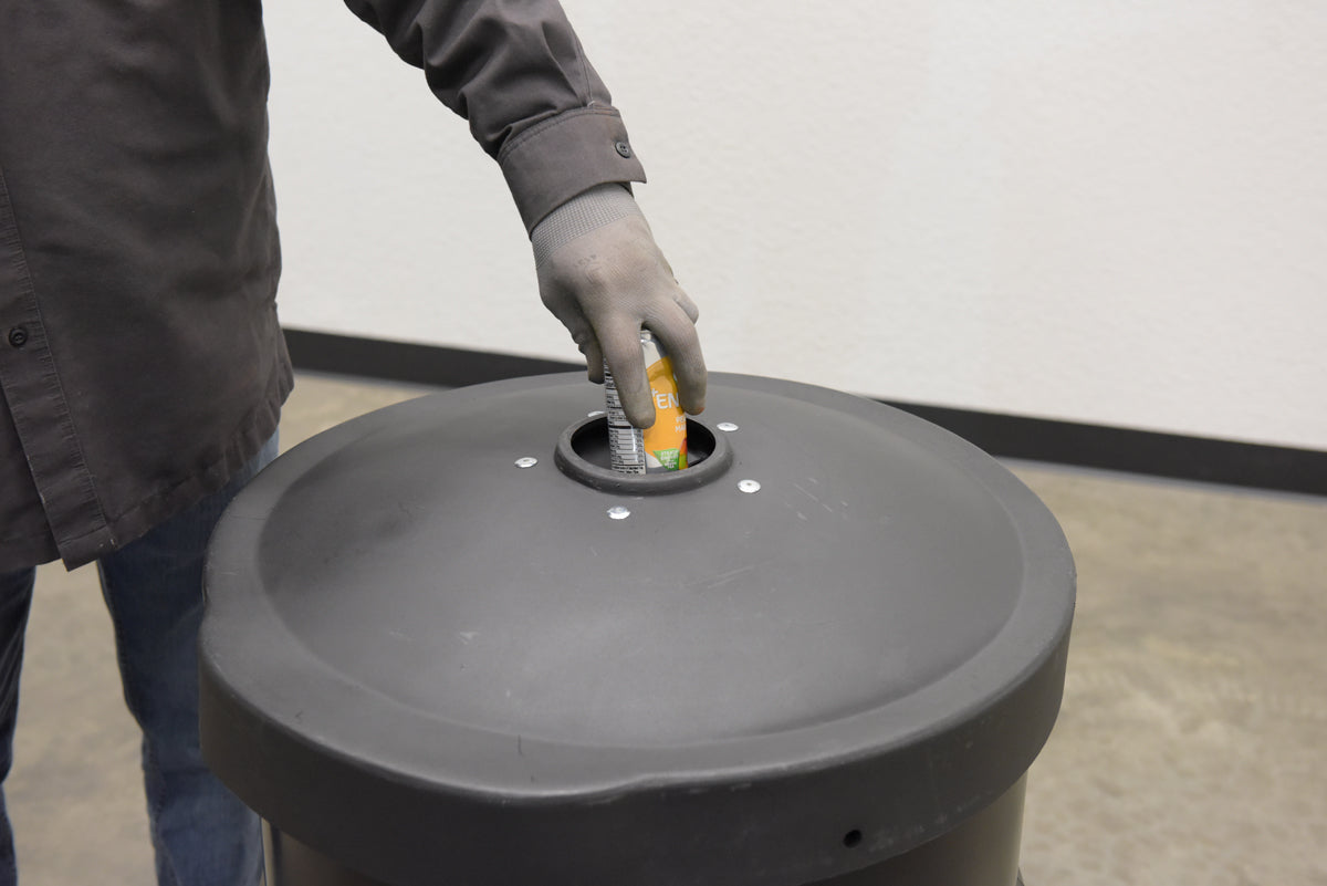 DRUM RECYC LID 55 GAL(CLOSED/OPEN)BLACK
