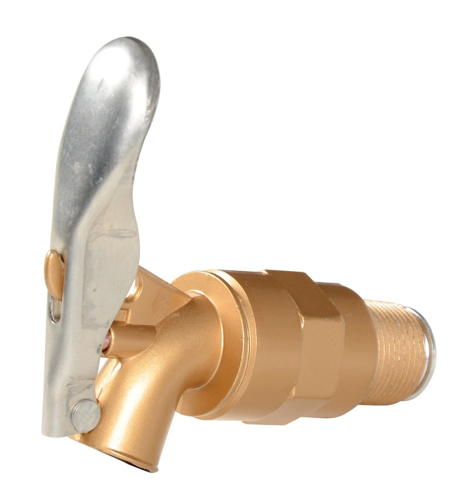 DRUM FAUCET BRASS-PLATED ZINC 3/4 BUNG