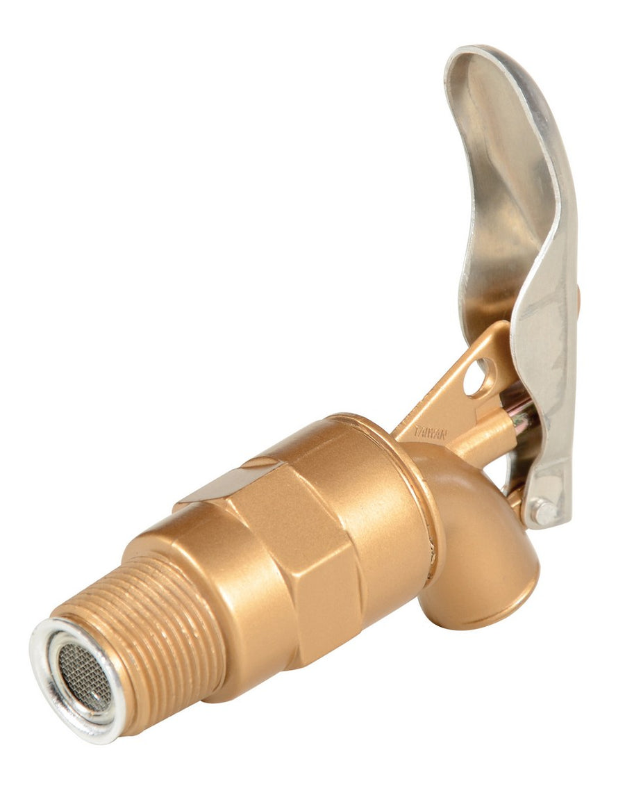 DRUM FAUCET BRASS-PLATED ZINC 3/4 BUNG