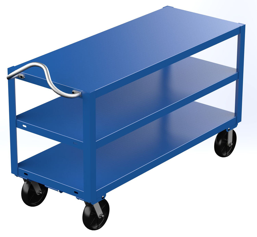 HEAVY DUTY ERGO HANDLE CART 3 SHELF 24X6