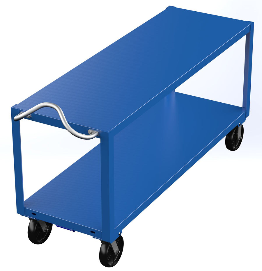 24" x 72" Extra Heavy Duty Ergo-Handle Cart w/ 2 Shelves