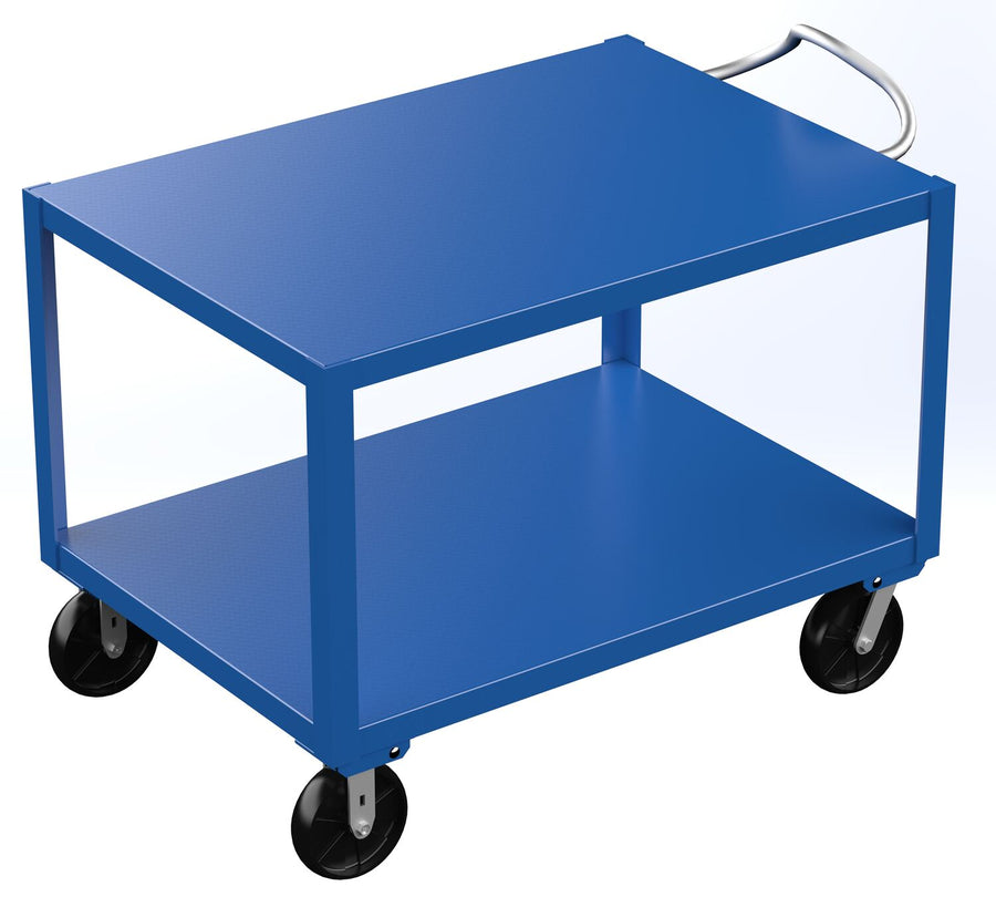 34" x 48" Extra Heavy Duty Ergo-Handle Cart w/ 2 Shelves