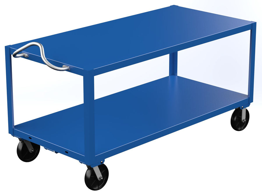 34" x 72" Extra Heavy Duty Ergo-Handle Cart w/ 2 Shelves