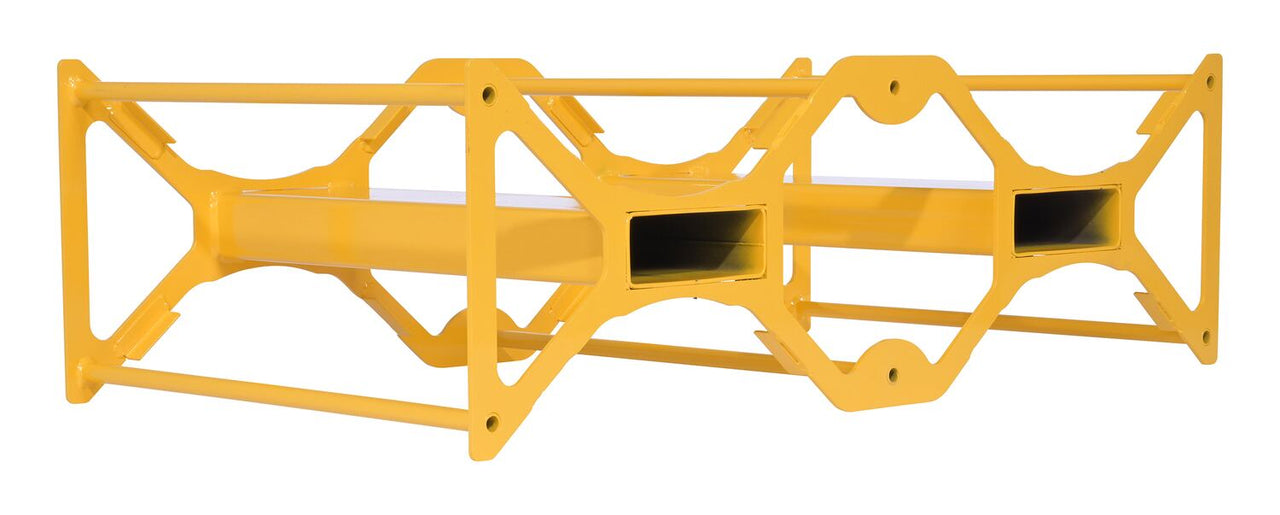 Steel Drum Rack With Fork Pockets 30 or 55 Gallon 27 In. x 48 In. x 15 In. 2400Lb. Capacity Yellow