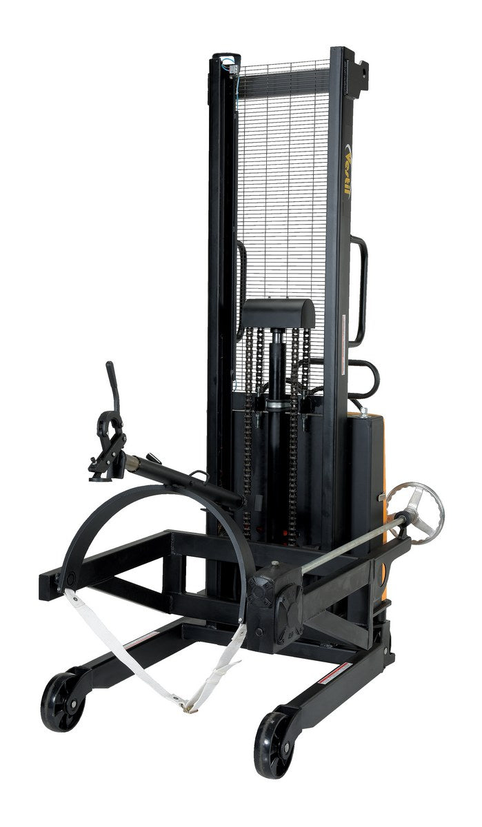 Steel Air Powered Drum Lifter/Rotator/Transporter 57 In. x 31 In. x 85 In. 550 Lb. Cap Black/Yellow