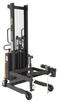 Thumbnail for Steel DC Powered Drum Lifter/Rotator/Transport 61 In. x 36-1/4 In. x 88 In. 550 Lb. Capacity Black/Yellow