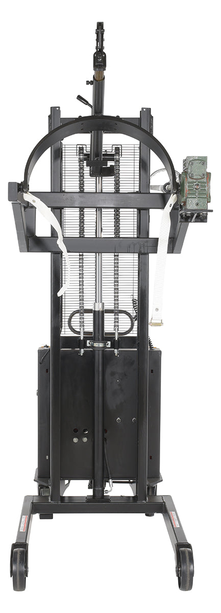 Steel DC Power Drum Lifter/Rotator/Transporter 61 x 36-1/4 In. x 88 In. 550 Lb. Cap Black/Yellow