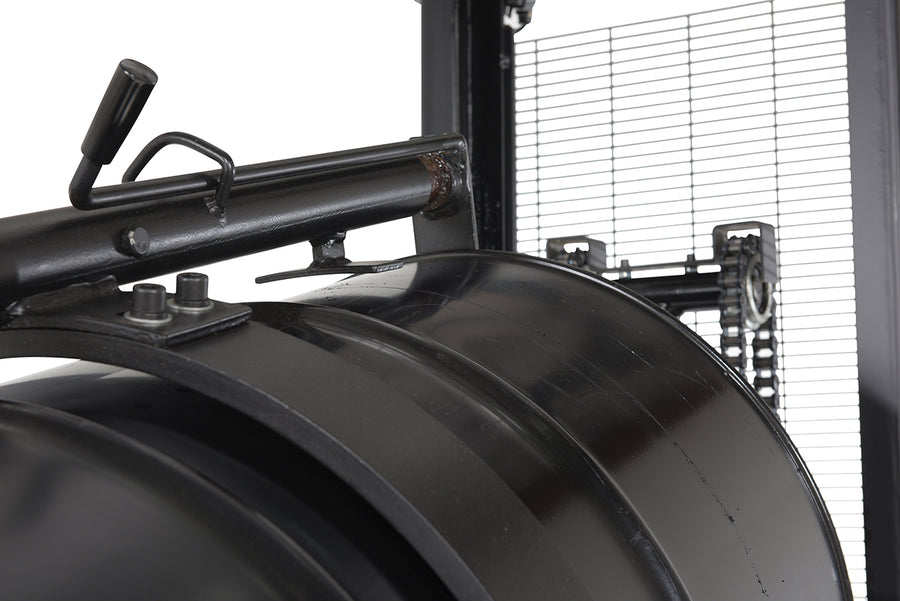 Steel DC Power Drum Lifter/Rotator/Transporter 61 x 36-1/4 In. x 88 In. 550 Lb. Cap Black/Yellow