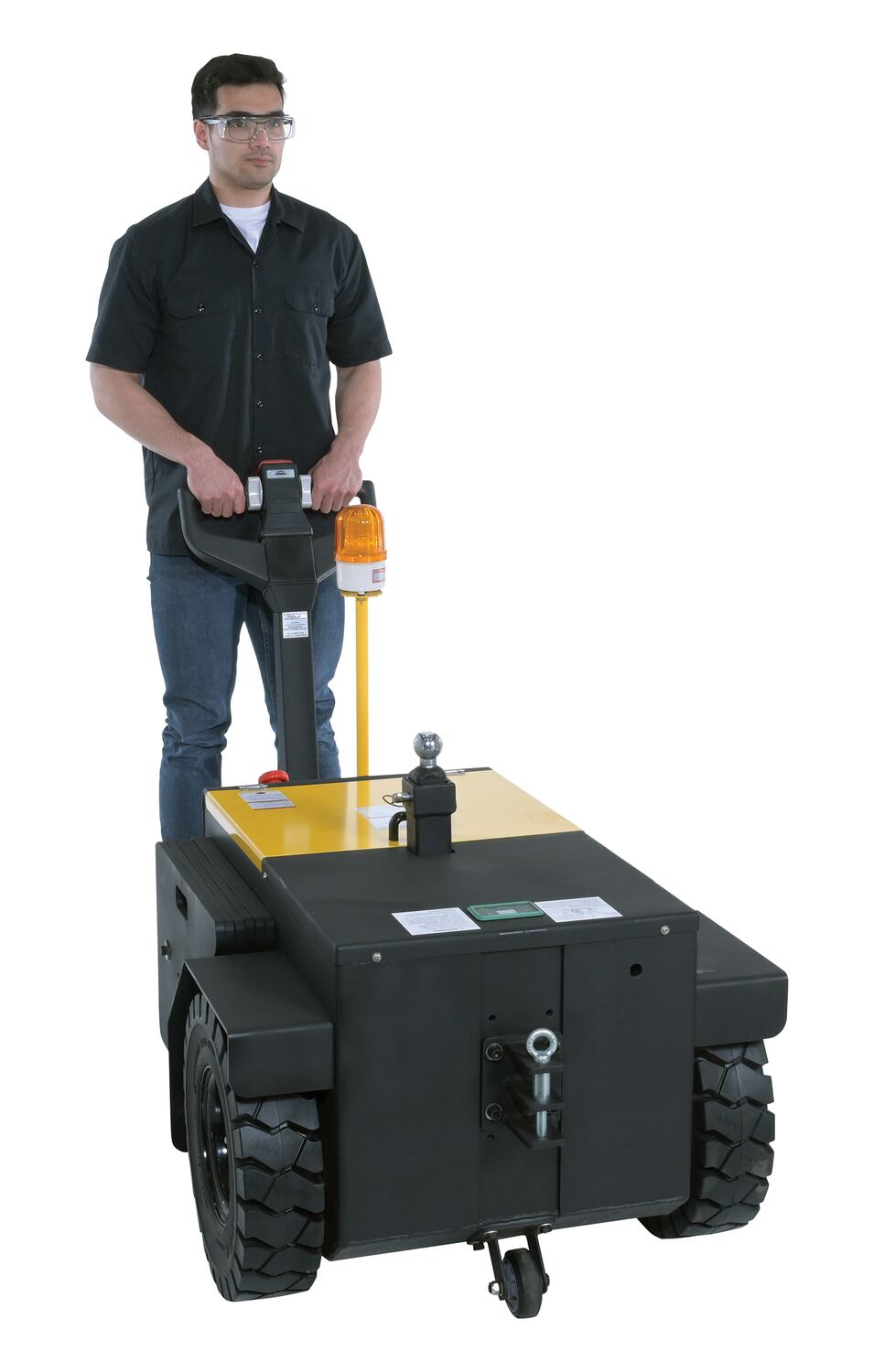 Steel Heavy Duty Electric Powered Tugger 18,000 Lb. Pulling Capacity Black