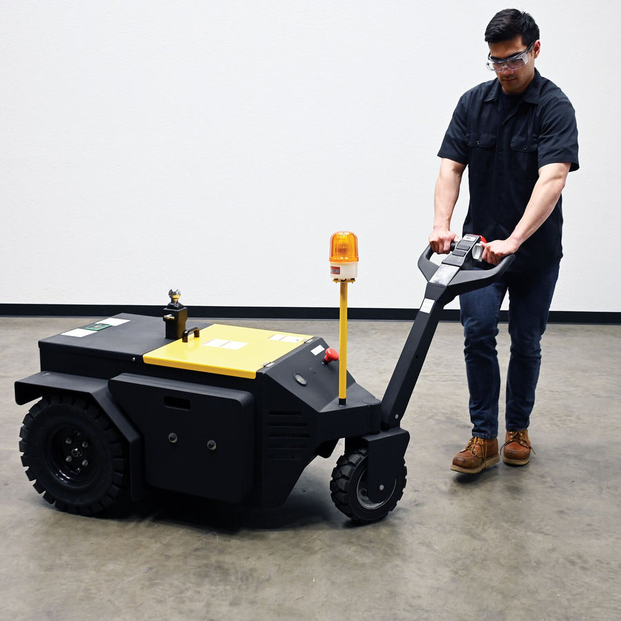 Steel Heavy Duty Electric Powered Tugger 18,000 Lb. Pulling Capacity Black