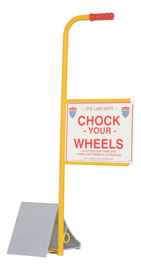 Thumbnail for Vestil Aluminum Wheel Chock with Handle & Sign