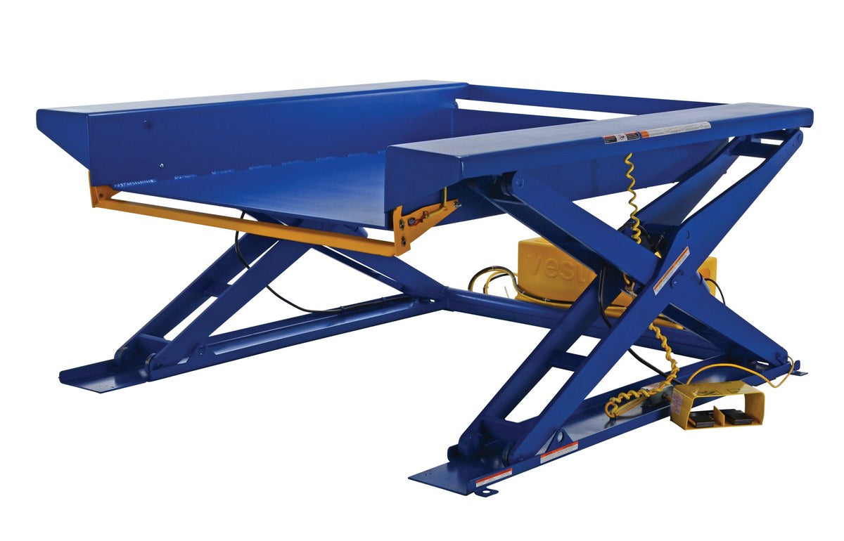 75" x 78" x 10" Ground Lift Scissor Table w/ 2,000-lbs Capacity