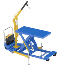 Thumbnail for Steel Portable Lift Table 115 Volt 1 Phase 30 In. x 60 In. With 2K Lb Attached Hoist Capacity Blue