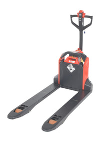 Thumbnail for Steel Electric Pallet Truck 27 In x 45 In 4,500 Lb. Capacity Black/Red