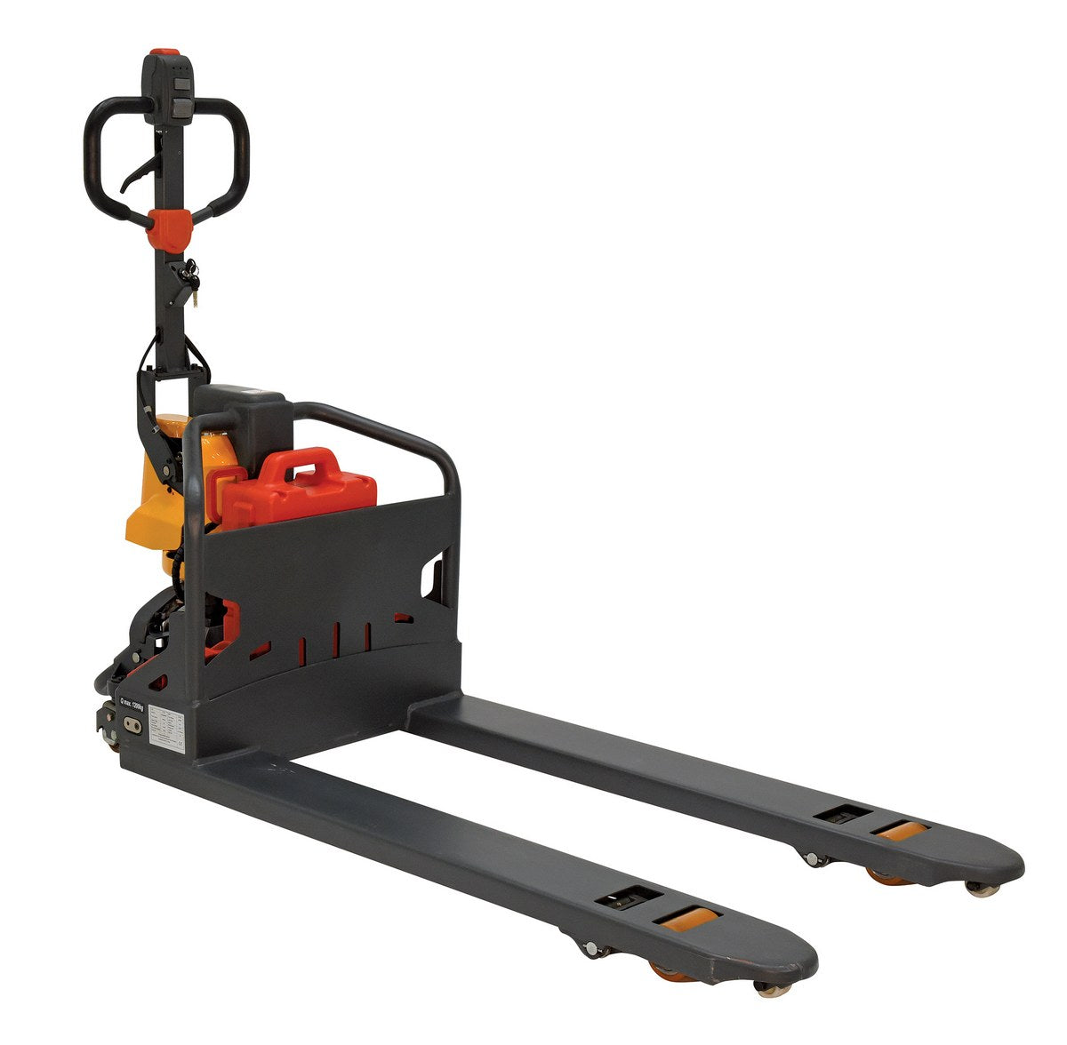 Steel Electric Pallet Truck 27 In. x 48 In. 2600 Lb. Capacity Black/Red