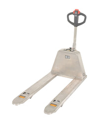 Thumbnail for Vestil Stainless Steel Fully Electric Pallet Truck 27 In. x 63-1/2 In. 3,000 Lb. Capacity Silver