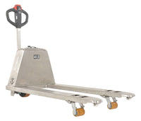 Thumbnail for Vestil Stainless Steel Fully Electric Pallet Truck 27 In. x 63-1/2 In. 3,000 Lb. Capacity Silver