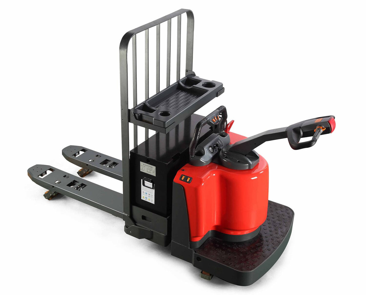 Steel Fully Powered Electric Pallet Truck with Lead Acid Batteries 27 In. x 48 In. 6000 Lb. Capacity Black