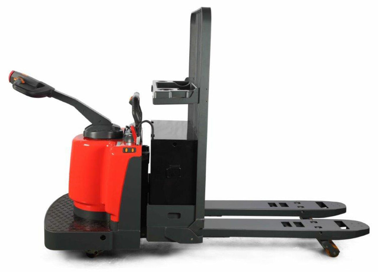 Steel Fully Powered Electric Pallet Truck with Lead Acid Batteries 27 In. x 48 In. 6000 Lb. Capacity Black