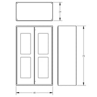 Thumbnail for Access Control Clear-View Cabinet, Shelf Only, 48×78″