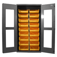 Thumbnail for Access Control Clear-View Cabinet, Full Bins, 36×78″