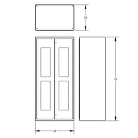 Thumbnail for Access Control Clear-View Cabinet, Full Bins, 36×78″