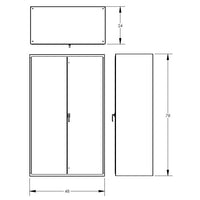 Thumbnail for Access Control Bin & Shelf Cabinet, Base, 48×78″