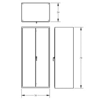 Thumbnail for Access Control Bin & Shelf Cabinet, Base, 36×78″