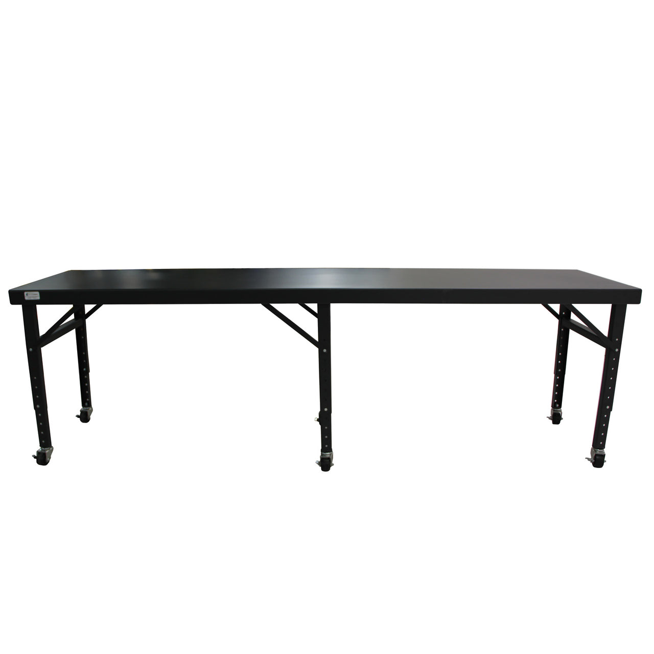 Mobile Adjustable Height Work Table, 120″W x 28″D