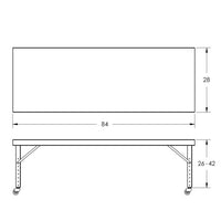 Thumbnail for Mobile Adjustable Height Work Table, 84″W x 28″D