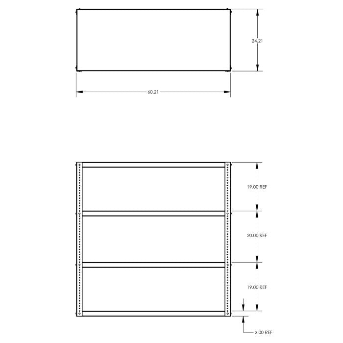 Industrial Shelving, 60″W x 24″D x 60″H
SKU: F89008