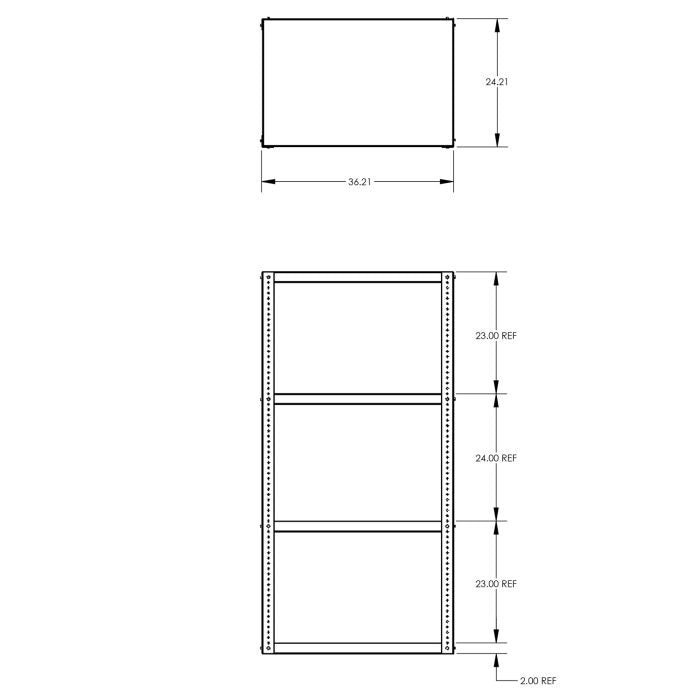 Industrial Shelving, 36″W x 24″D x 72″H