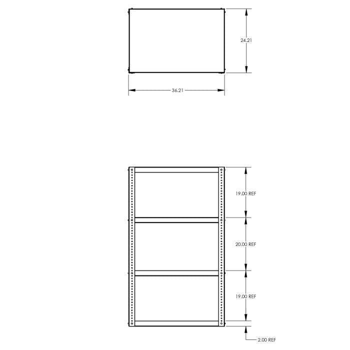 Industrial Shelving, 36″W x 24″D x 60″H