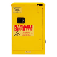 Thumbnail for Flammable Self Closing Storage Cabinet 12 Gallon Capacity Yellow