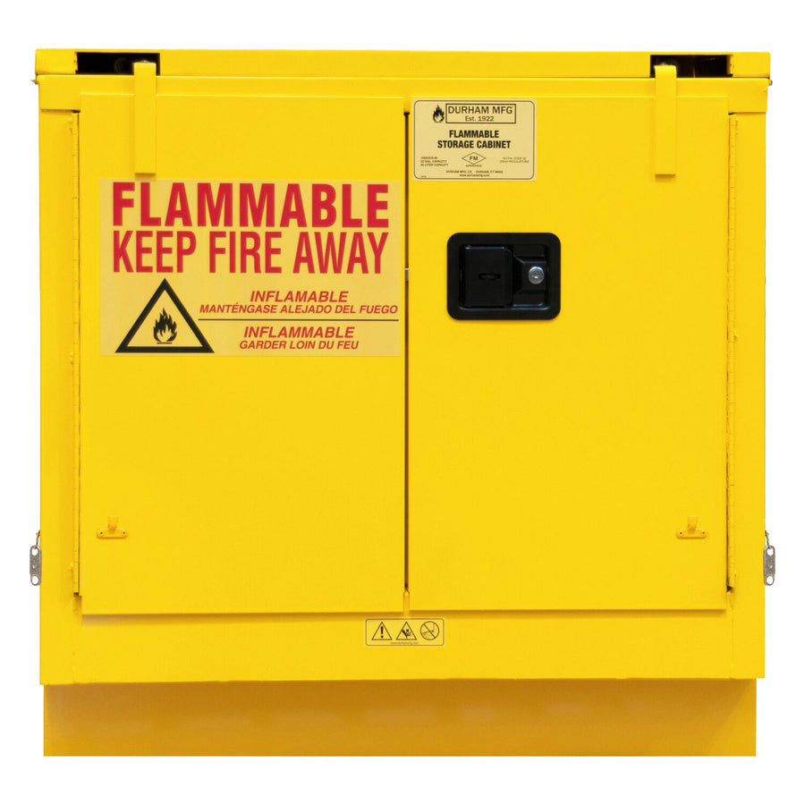 Flammable Self Closing Under Counter Storage Cabinet 22 Gallon Capacity Yellow