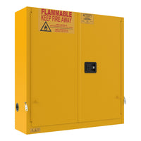 Thumbnail for Flammable Self Closing Wall Mount Storage Cabinet 24 Gallon Capacity Yellow