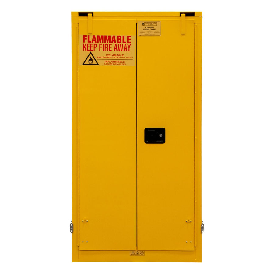 Flammable Self Closing Drum Storage Cabinet 55 Gallon Capacity Yellow