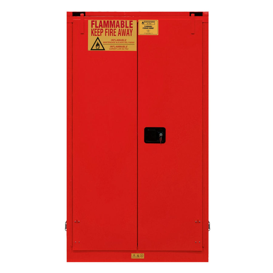 Flammable Self Closing Storage Cabinet 60 Gallon Capacity Red
