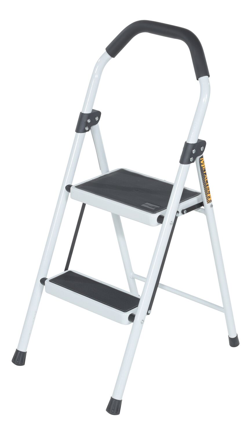 Steel Household Steel Fold Up Step Ladder 2 Step 225 Lb. Capacity White
