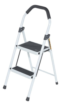 Thumbnail for Steel Household Steel Fold Up Step Ladder 2 Step 225 Lb. Capacity White