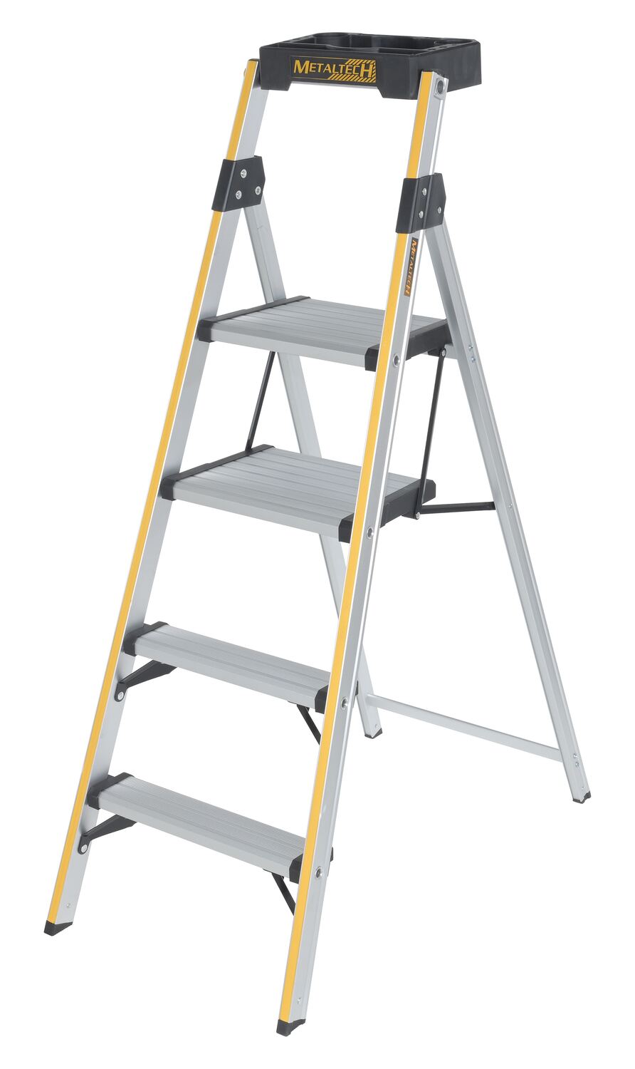 Aluminum Pro Step Stool 4 Step 300 Lb. Capacity Silver