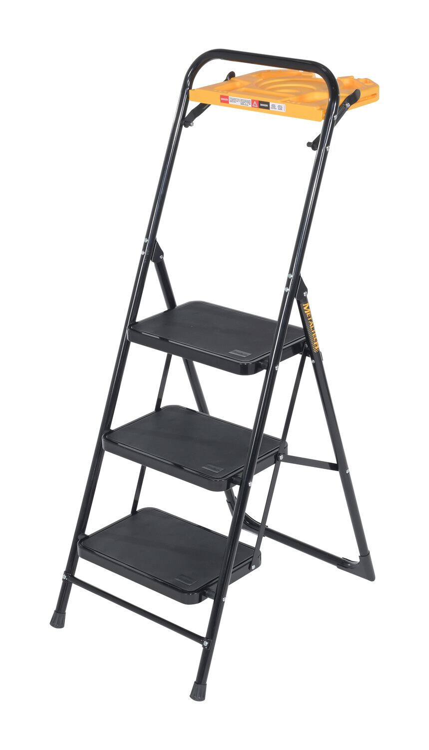 Steel Pro Step Stool 3 Step 300 Lb. Capacity Black