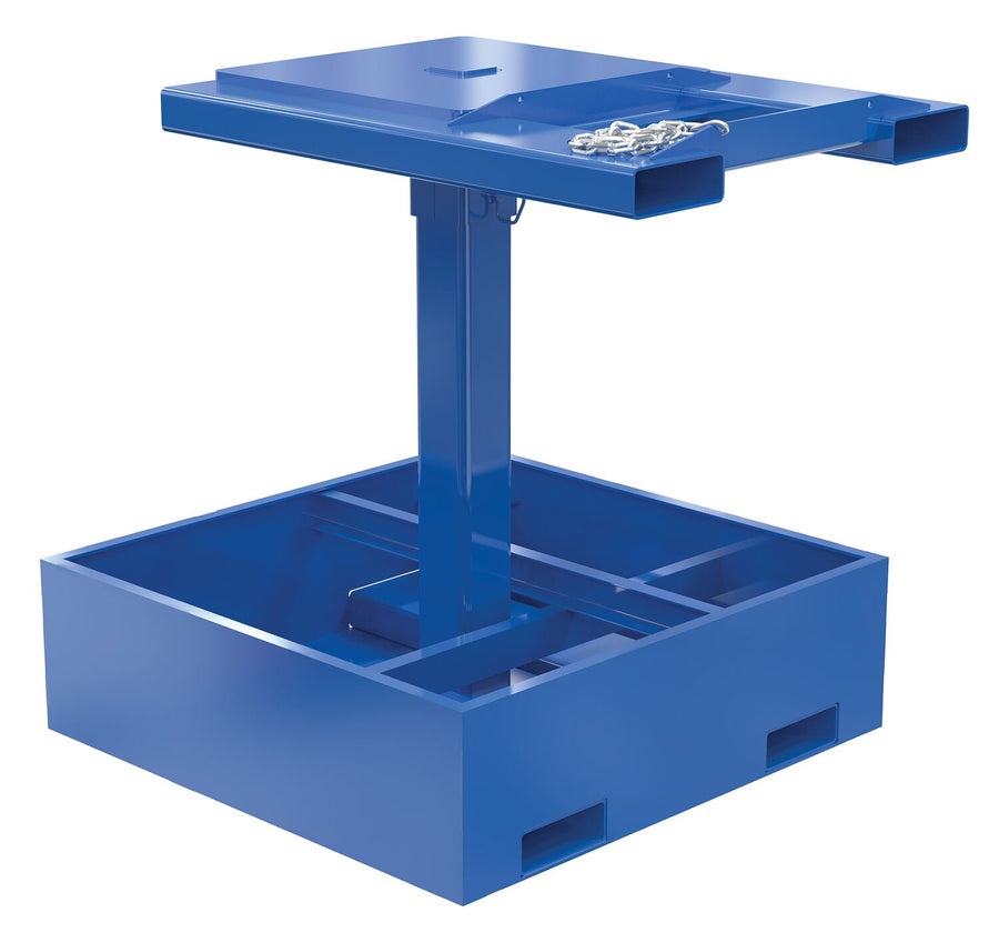 Steel Trash Bin Compactor 2,000 lb. Filled Weight Blue, Empty