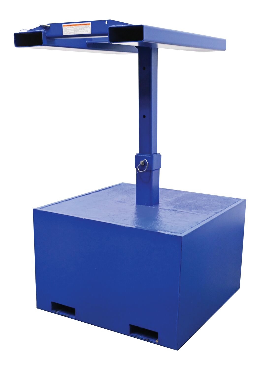 Steel Trash Bin Compactor 4,000 lb. Filled Weight Blue, Filled