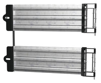 Thumbnail for Vestil Galvanized Steel 3 Ribbed Guard Rail Spring Gate 53-1/8 In. Width Silver