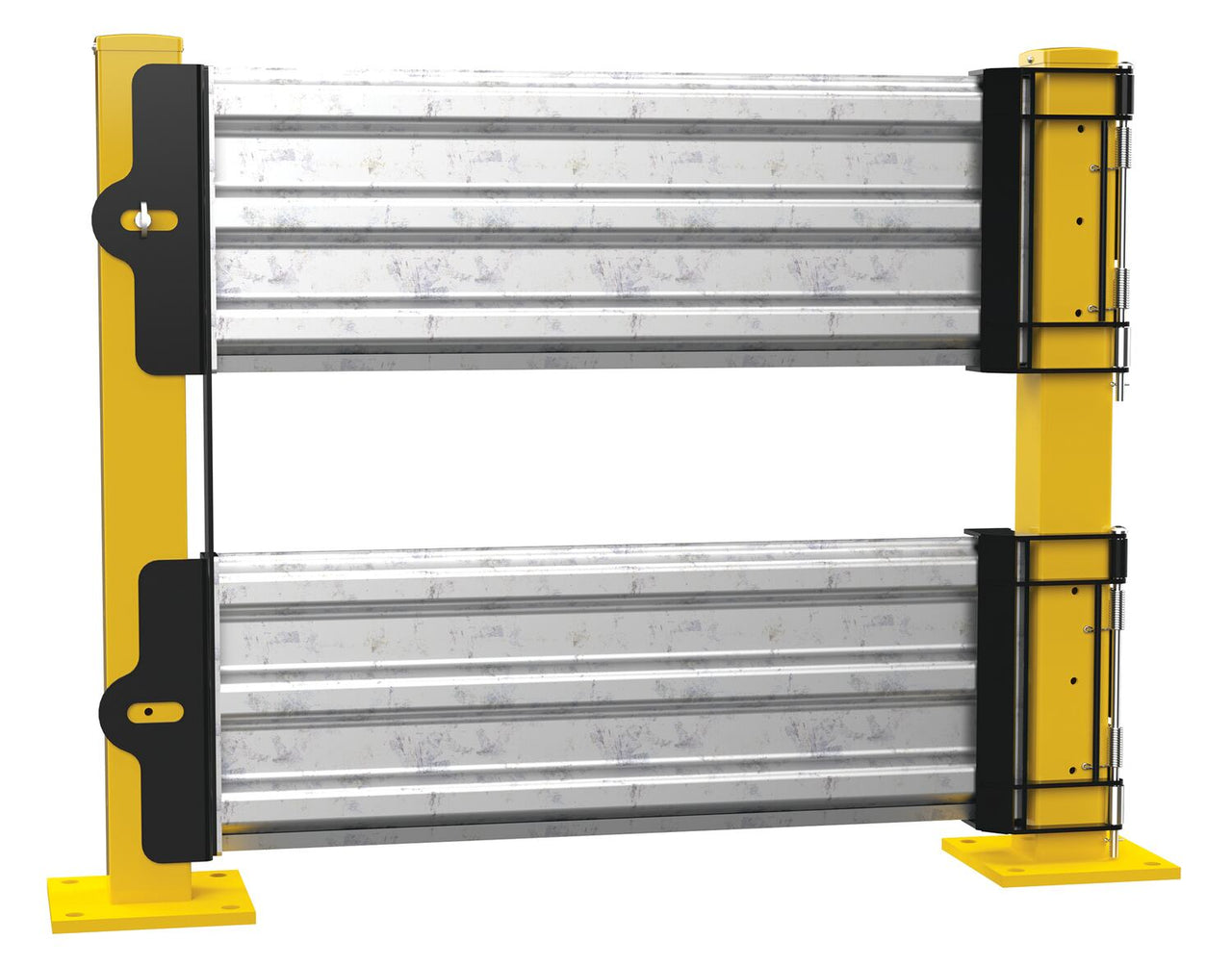 Vestil Galvanized Steel 3 Ribbed Guard Rail Spring Gate 53-1/8 In. Width Silver