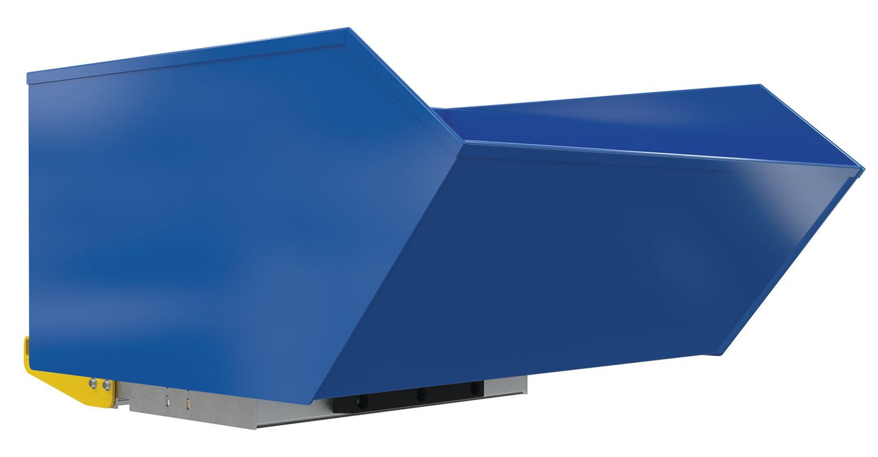 Steel Heavy Duty Bump & Dump Hopper 1 Cubic Yard 6,000 Lb. Capacity Blue