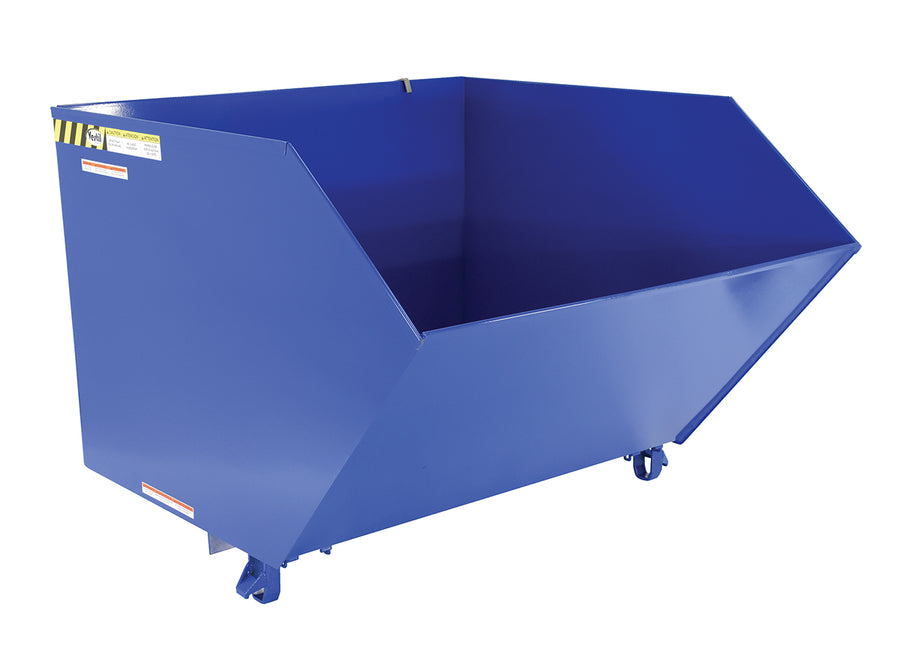 1-1/2 Cubic Yard Lo-Profile 90&deg; Self-Dumping Steel Hopper w/ 6,000-lbs Capacity